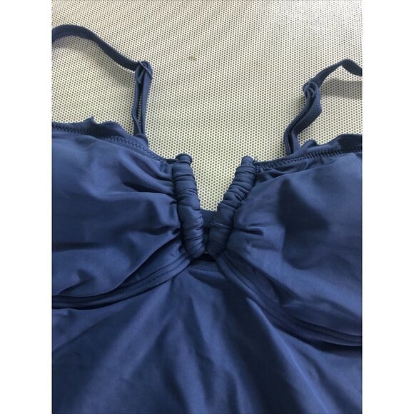 NWT Croft & Barrow Lycra Xtralife Tankini Top BLUE - Picture 3 of 5